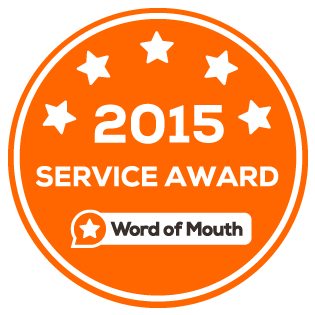2015 Word of Mouth Service Award logo