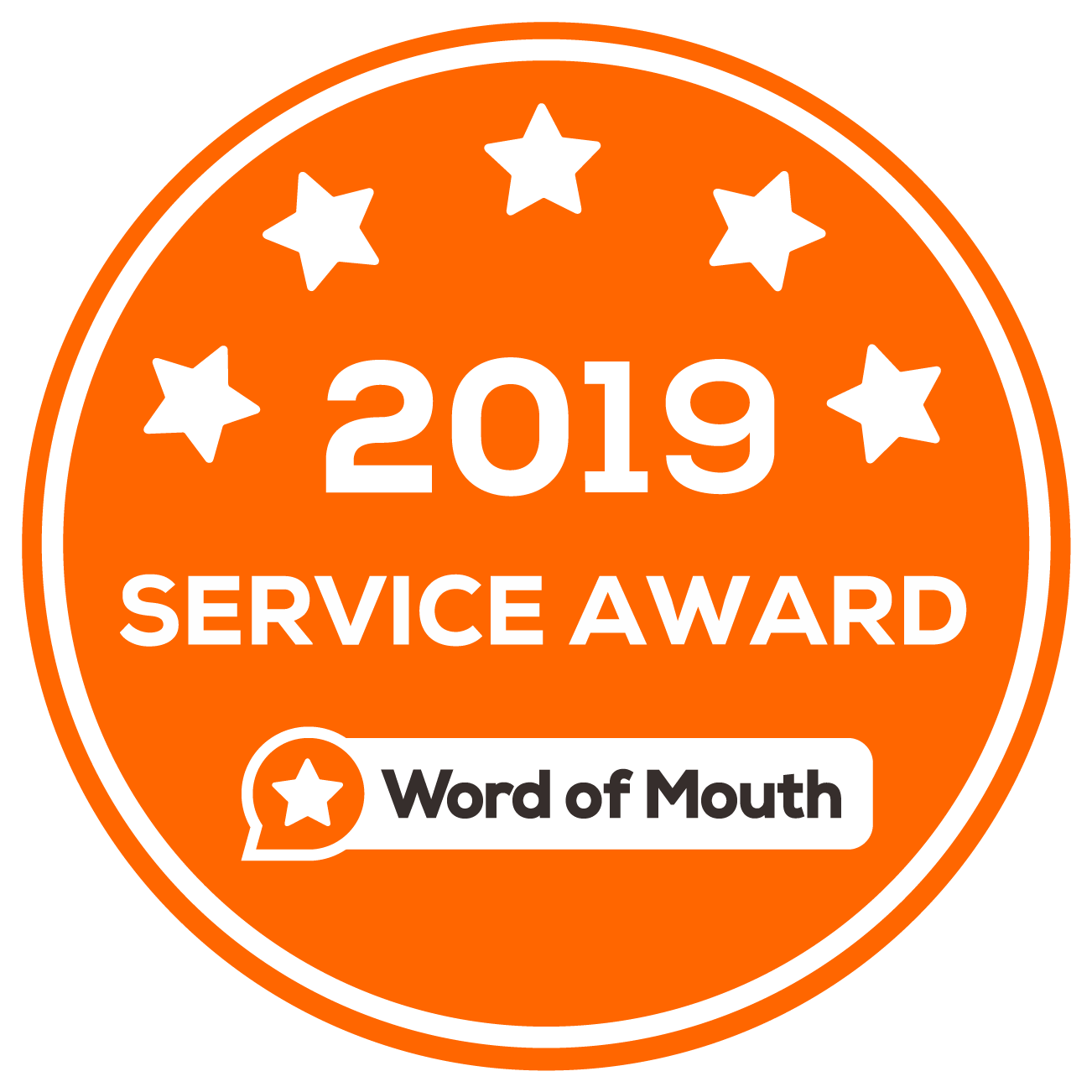 2019 Word of Mouth Service Award logo